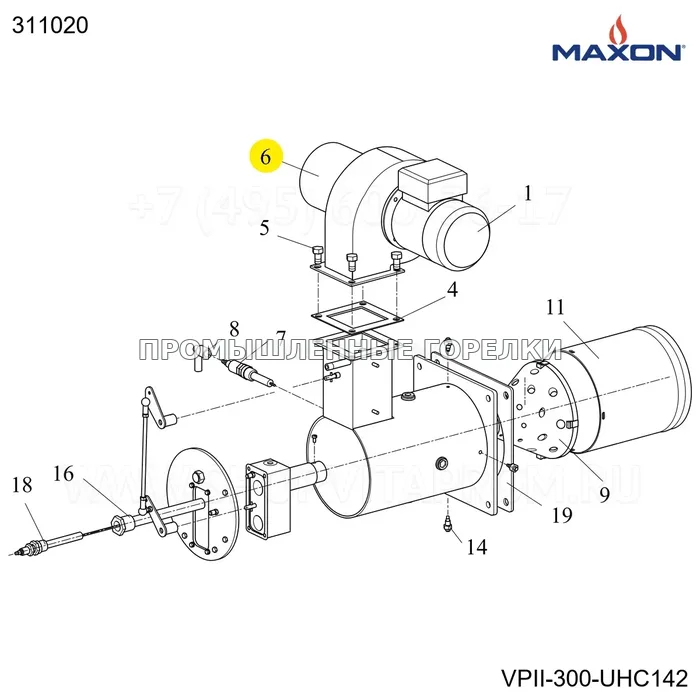 Фильтр ROUND UHC142 (D130x180) Maxon 311020 для промышленной горелки