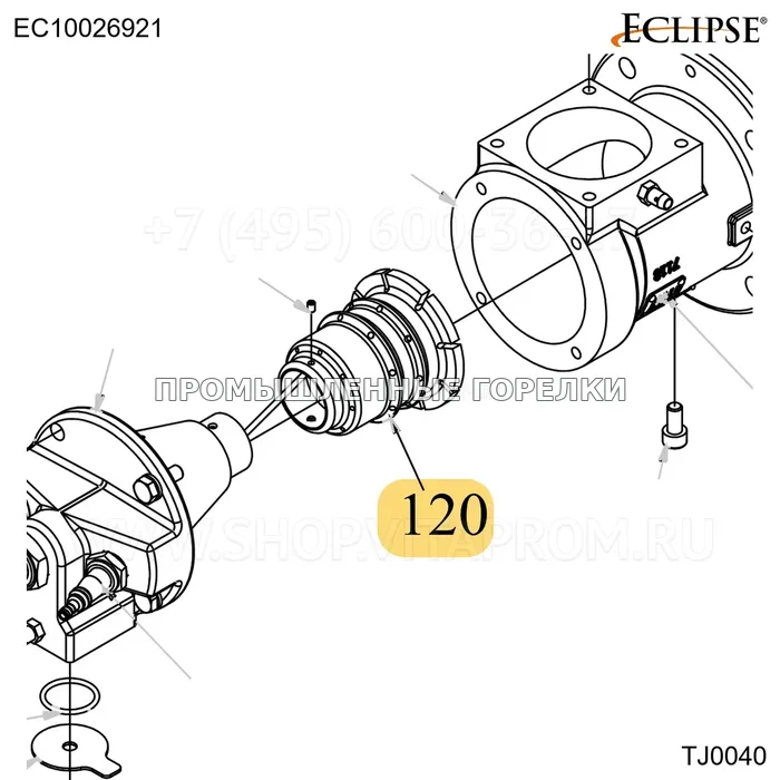 Распылитель FR стандартный TJ0040 Eclipse EC10026921 для промышленной горелки