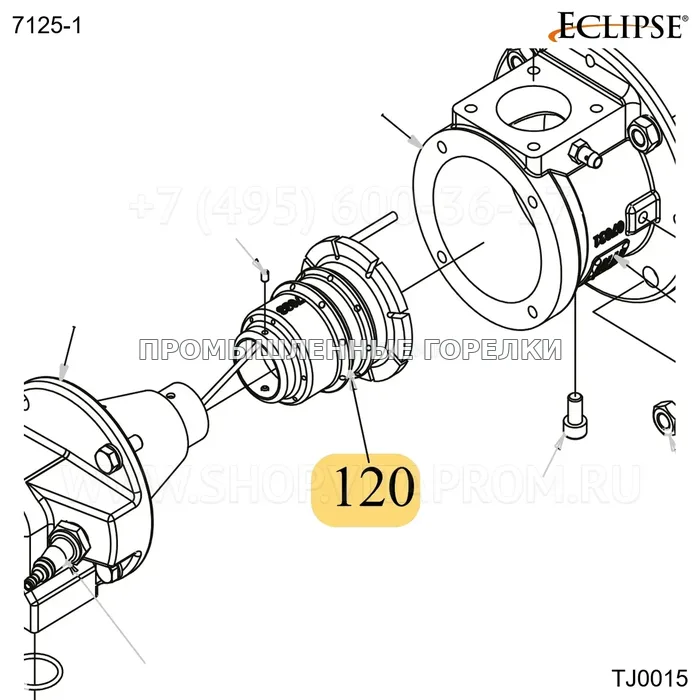 Распылитель нержавеющий 330 TJ015 Eclipse 7125-1 для промышленной горелки