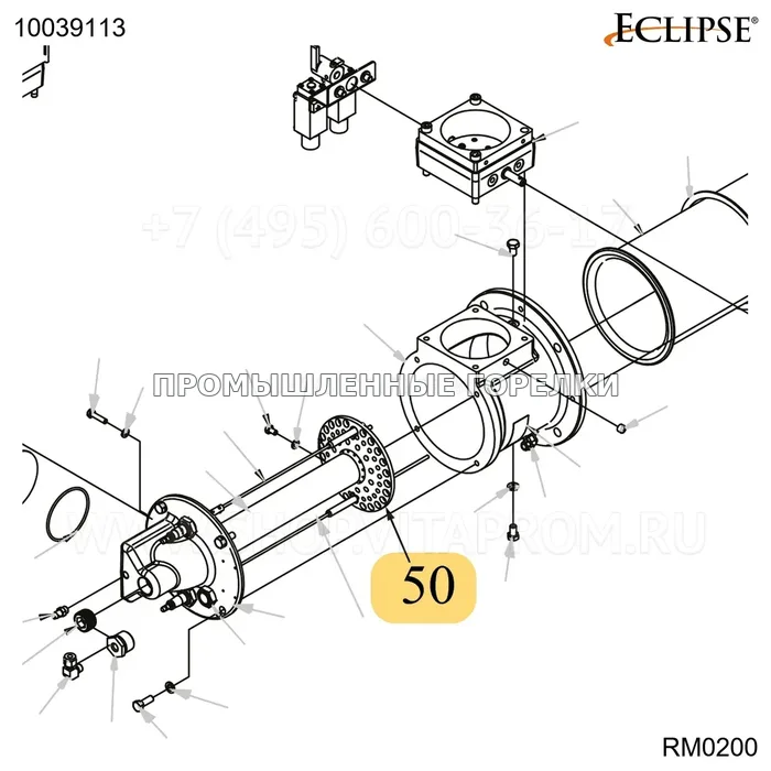Распылитель RM 200 природный два PC в сборе Eclipse 10039113 для промышленной горелки
