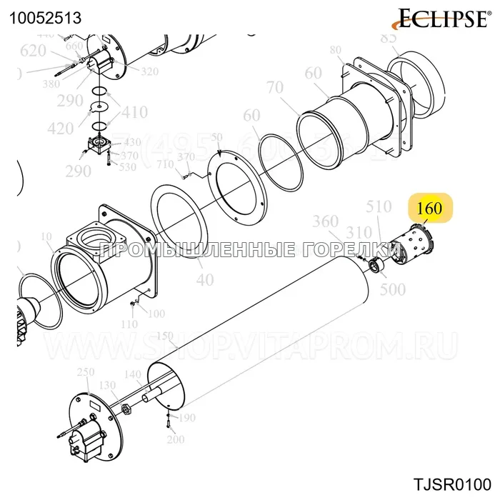 Распылитель TJ самоцентрирующийся RECUPERATIVE TJSR0100 1 отверстие Eclipse 10052513 для промышленной горелки