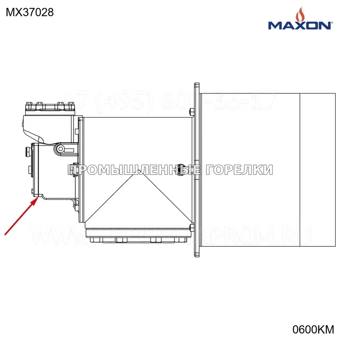 Прокладка 6" атмосферный воздушный корпус Maxon MX37028 для промышленной горелки