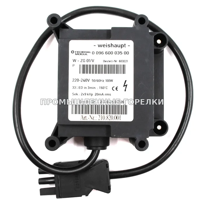 Трансформатор W-ZG 01/V Weishaupt We603221 0096600035 для промышленной горелки