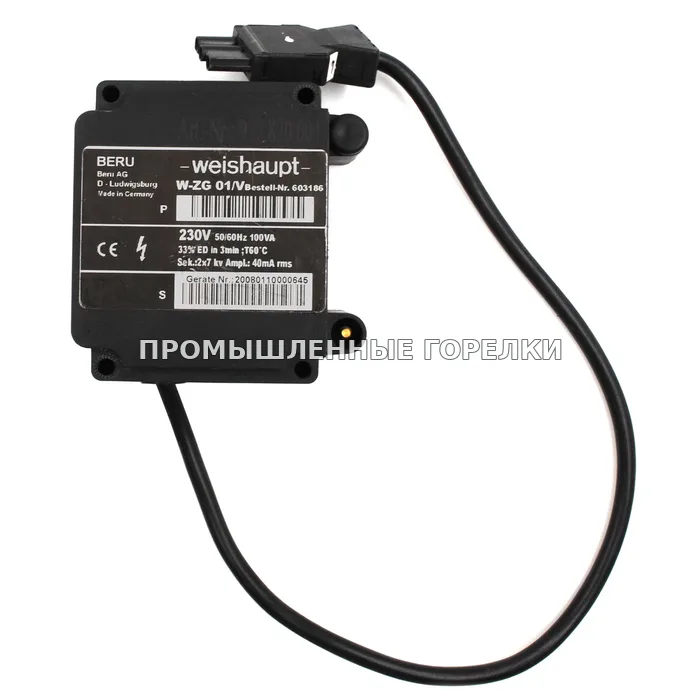 Трансформатор W-ZG01/V Weishaupt We603186 для промышленной горелки
