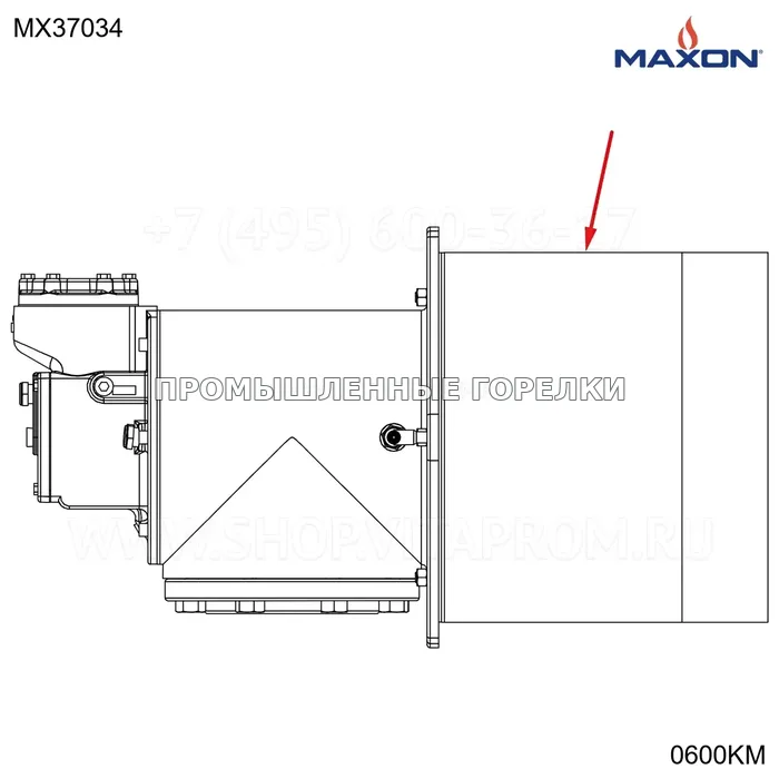 Узел в сборе 6" 3000 блок Maxon MX37034 для промышленной горелки
