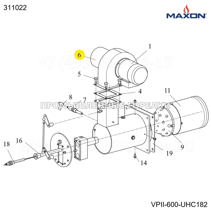 Фильтр ROUND UHC182 (D215x220) Maxon 311022 для промышленной горелки