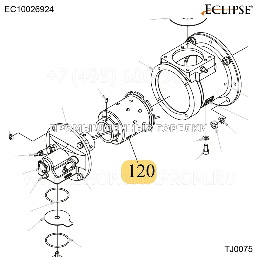 Распылитель FR стандартный TJ0075 Eclipse EC10026924 для промышленной горелки
