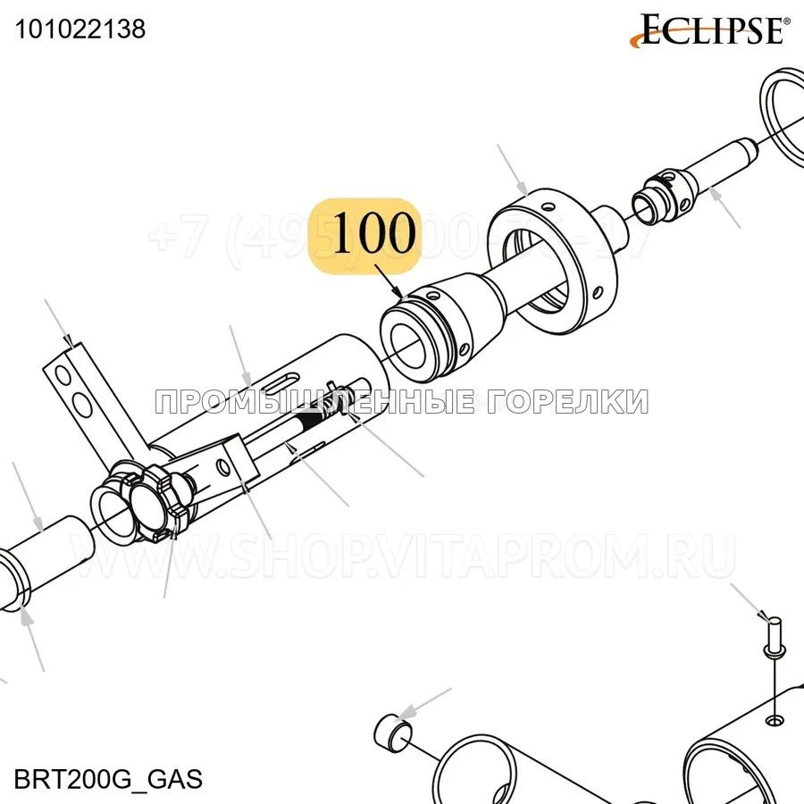 Распылитель клапана потока BRT200 g размер Eclipse 101022138 для промышленной горелки