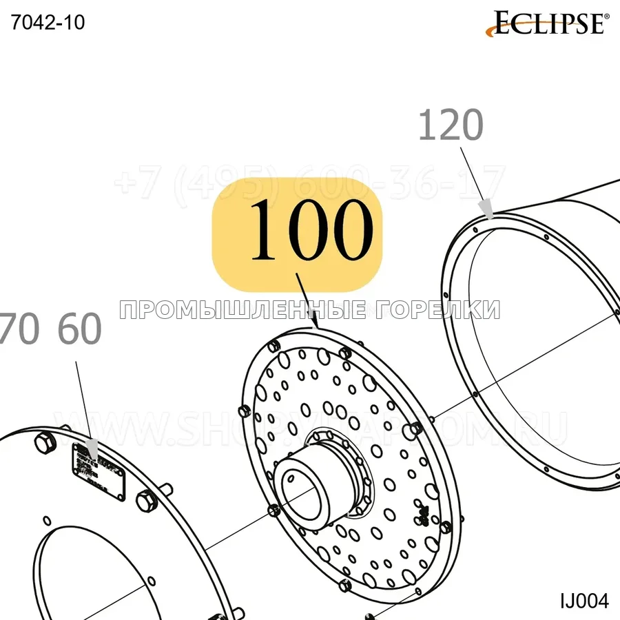Распылитель обработанный IJ IJ004 пропан и BUT Eclipse 7042-10 для промышленной горелки