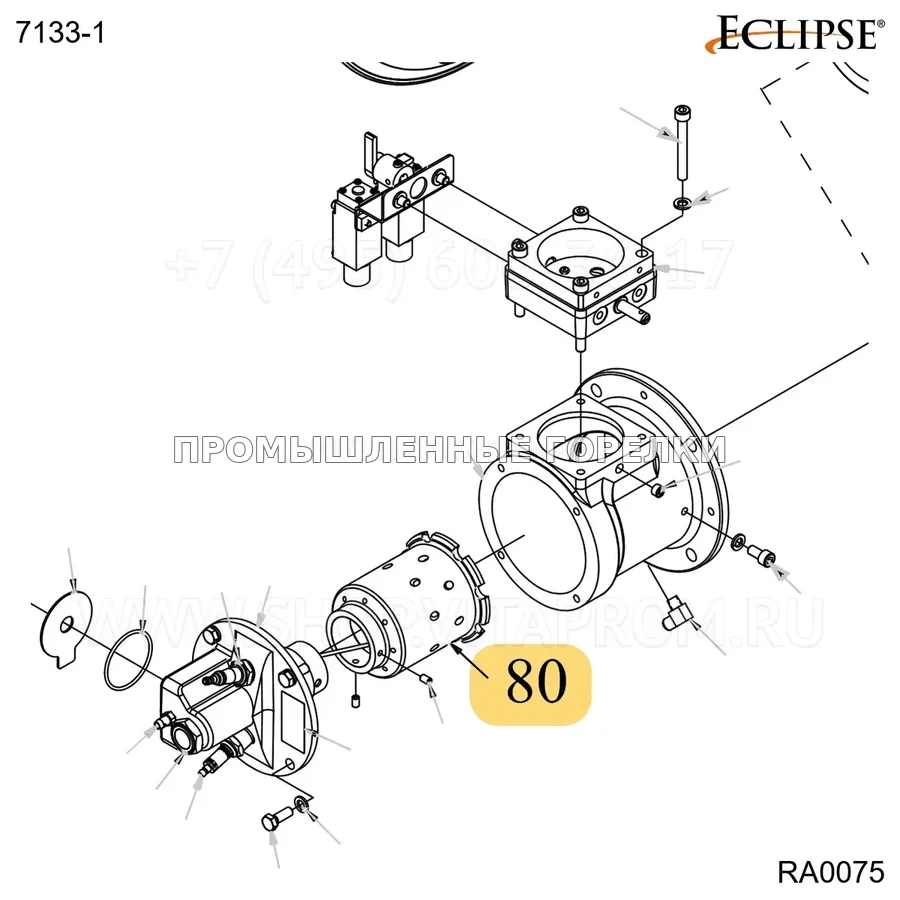 Распылитель TJ размер 3 TJ0050 Eclipse 7133-1 для промышленной горелки