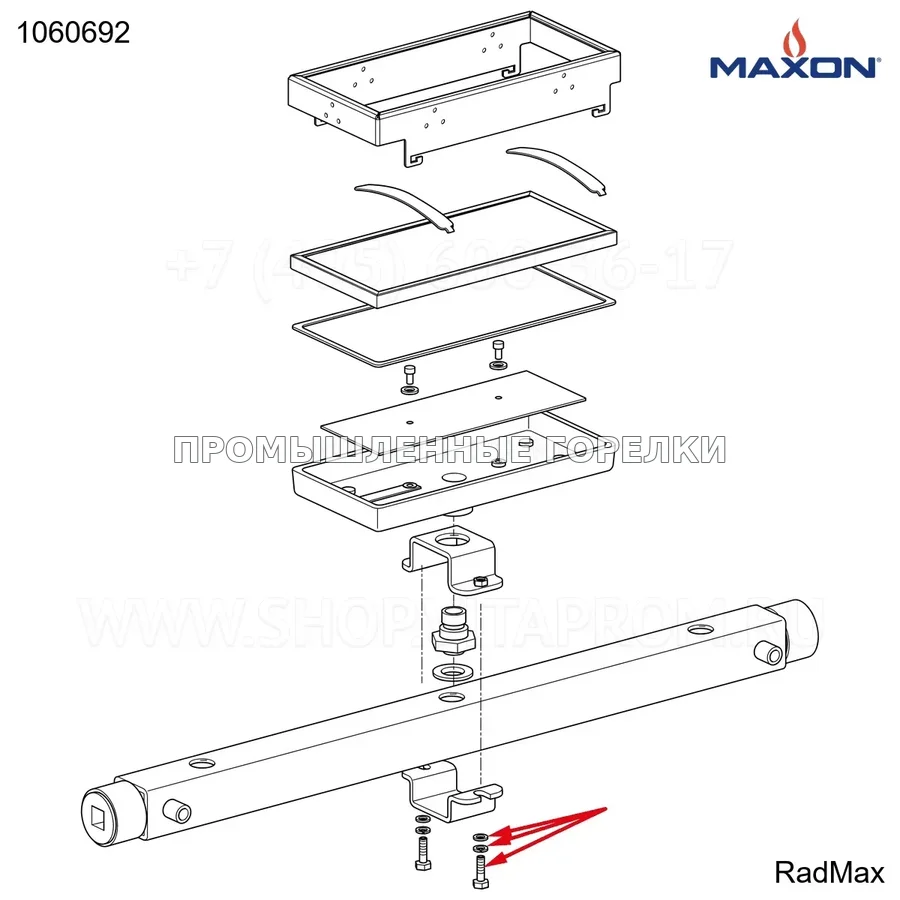 Комплект 2"X2" 2"X3" коллектор крепежа Maxon 1060692 для промышленной горелки