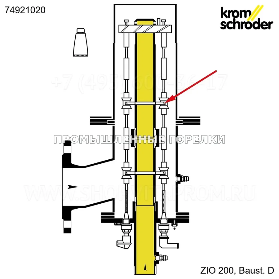 Компонент горелки HLDR, SI, BR 200 Maxon KS74921020 Kromschroder