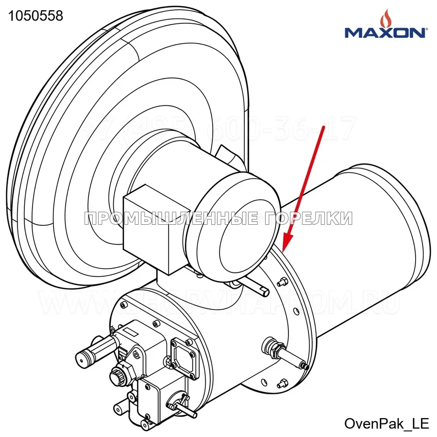Прокладка 10" огнеупорный LND гильза Maxon 1050558 для промышленной горелки