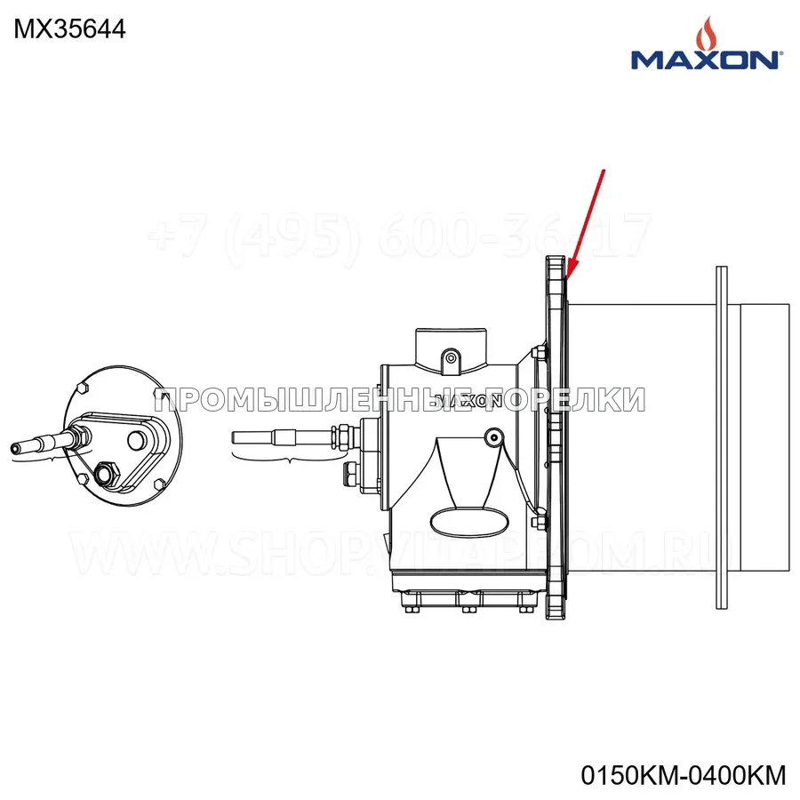 Прокладка 3" форсунка корпус фланец Maxon MX35644 для промышленной горелки