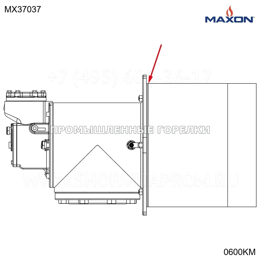 Прокладка монтажный фланец Maxon MX37037 для промышленной горелки