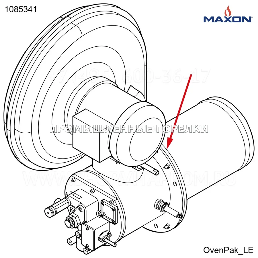 Прокладка разъединитель гильза Maxon 1085341 для промышленной горелки