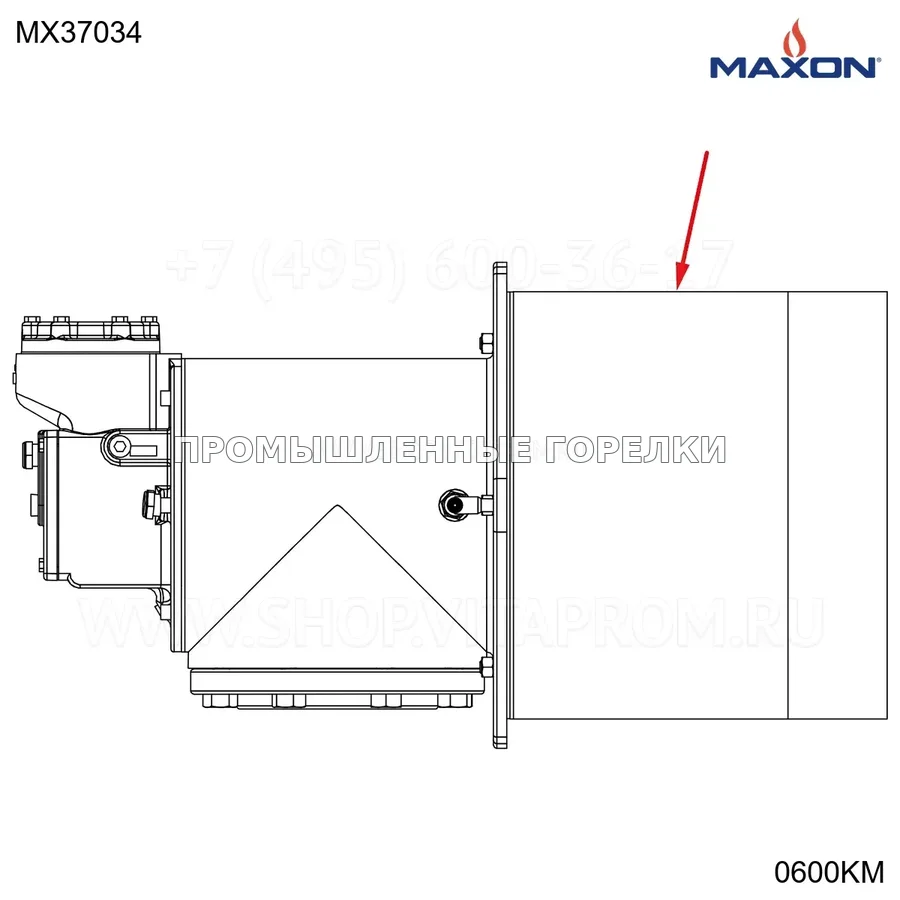 Узел в сборе 6" 3000 блок Maxon MX37034 для промышленной горелки